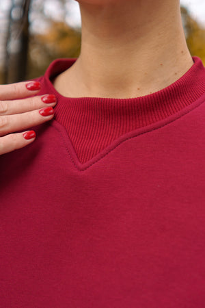 Bordo Sweatshirt & Palazzo Set