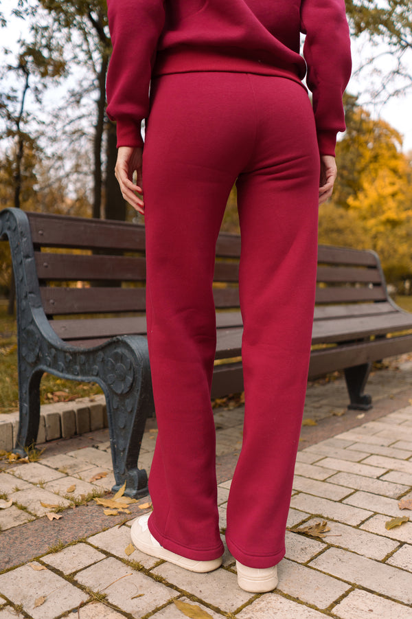 Bordo Sweatshirt & Palazzo Set