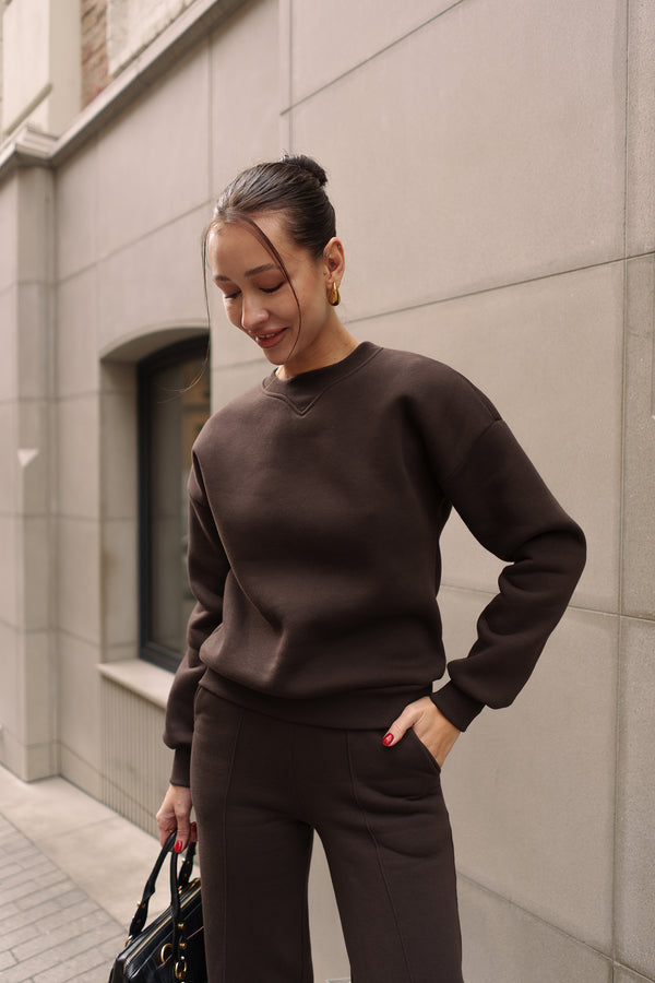 Chocolate Sweatshirt & Palazzo Set