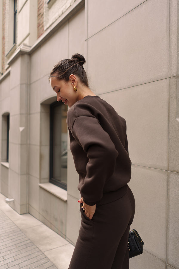 Chocolate Sweatshirt & Palazzo Set