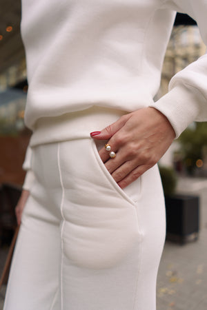 Ivory Sweatshirt & Palazzo Set