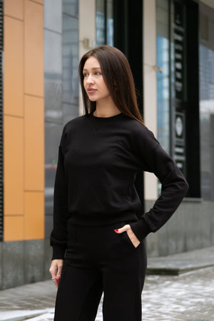 Black Sweatshirt & Palazzo Set