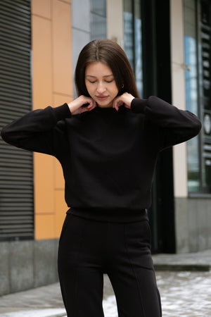 Black Sweatshirt & Palazzo Set