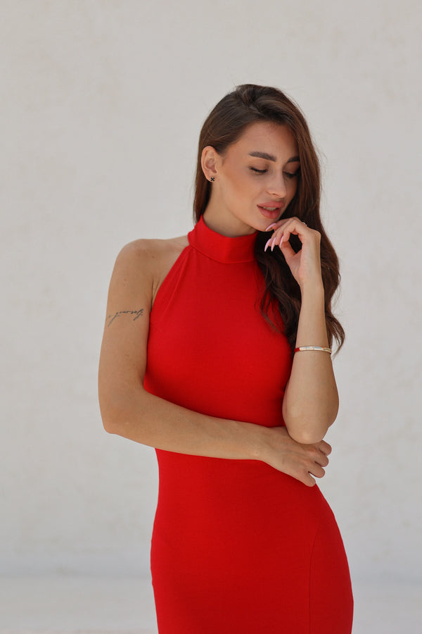 Vivien Red Midi
