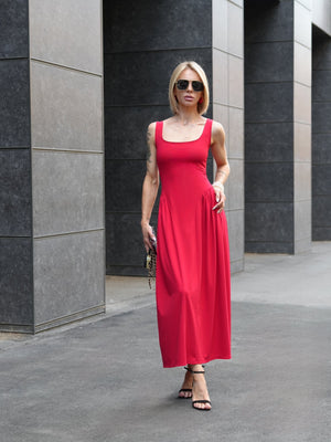 Charlotta red maxi
