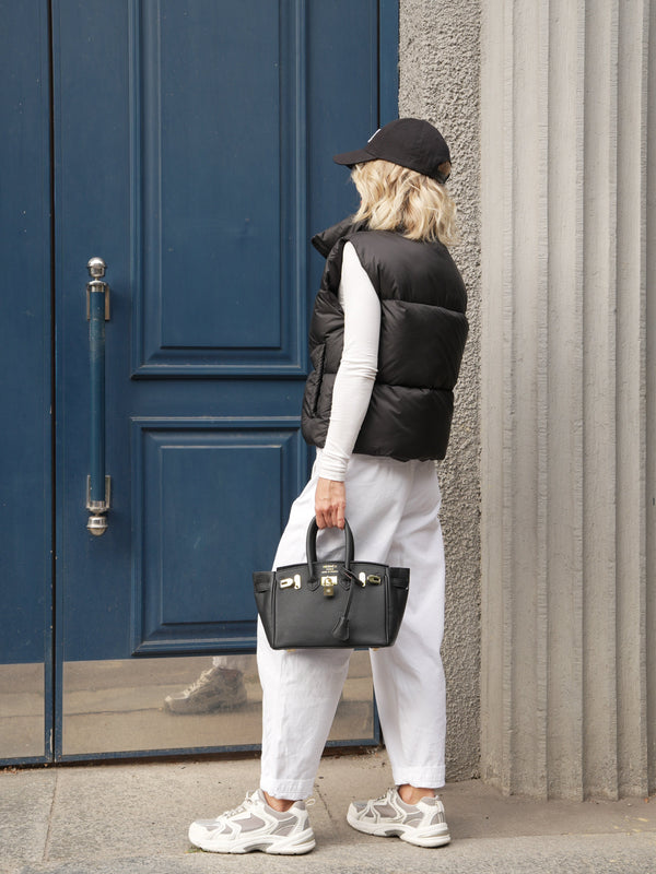 Quilted Puffer Vest - Black