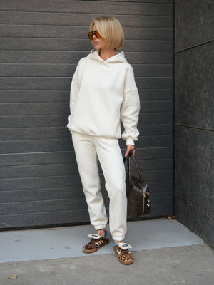 Oversized Hoodie & Jogger Set Cosmi (White)