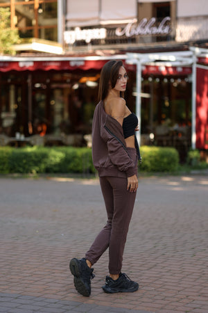 Chocolate Bomber & Jogger Set