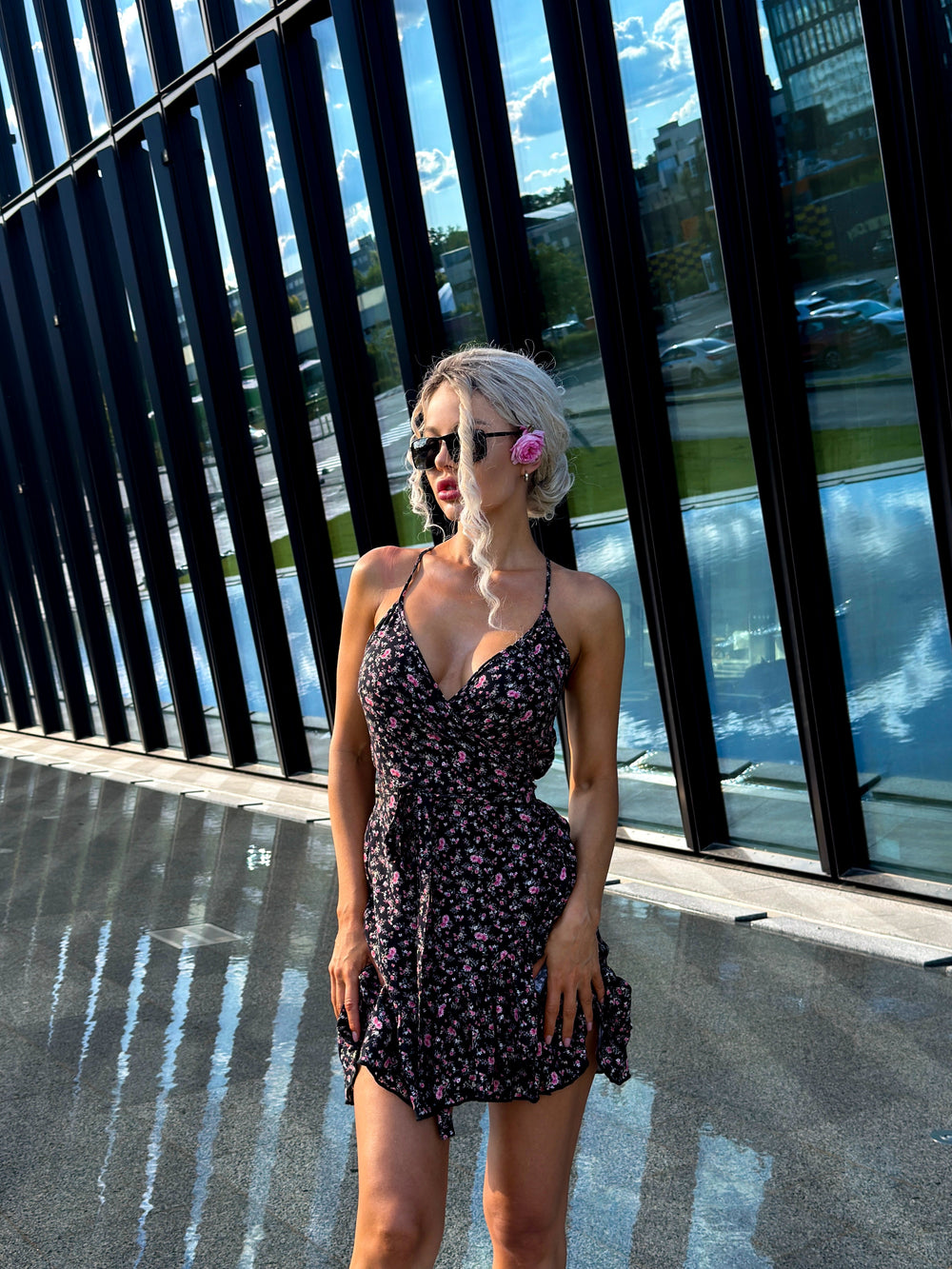 Ella Mini Dress — Black