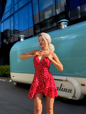 Ella Mini Dress — Red