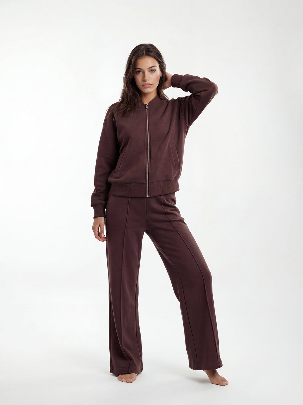 Chocolate Bomber & Palazzo Set