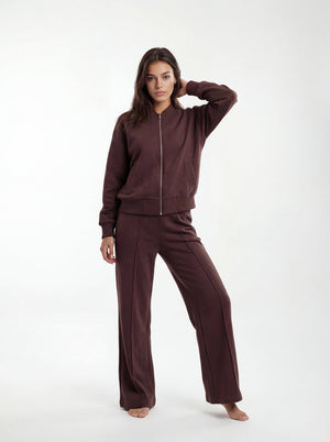 Chocolate Bomber & Palazzo Set