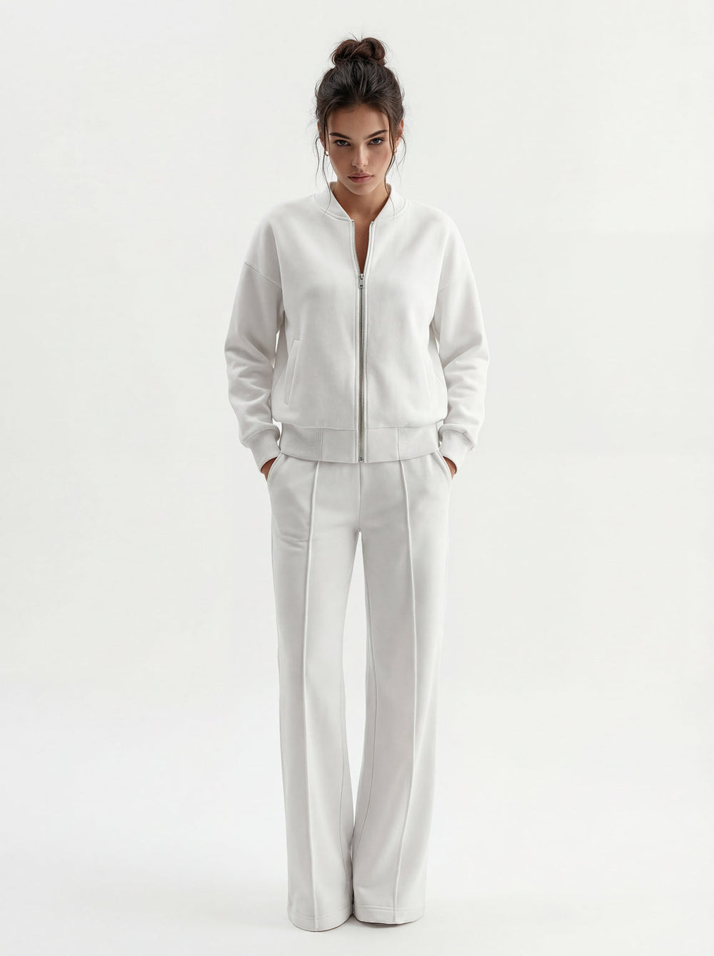Ivory Bomber & Palazzo Set