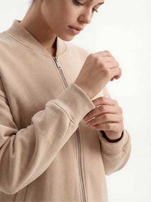 Beige Bomber & Palazzo Set