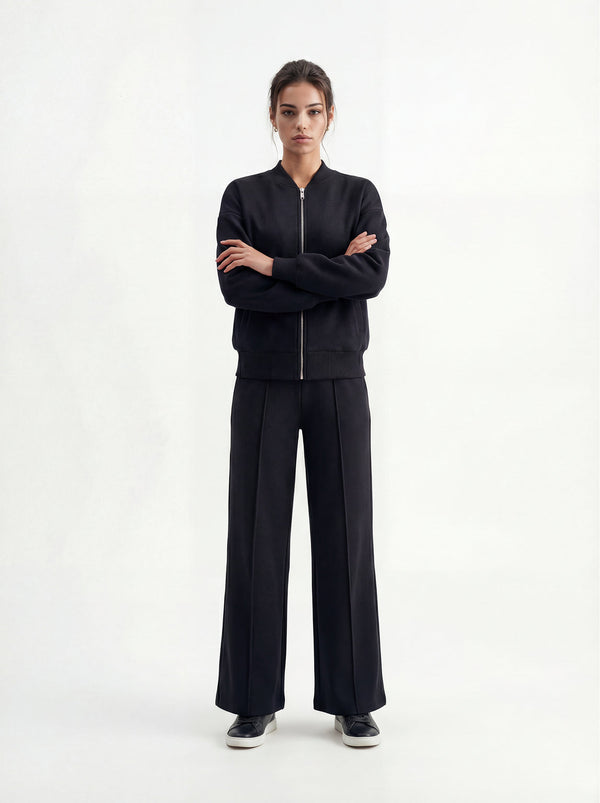Black Bomber & Palazzo Set