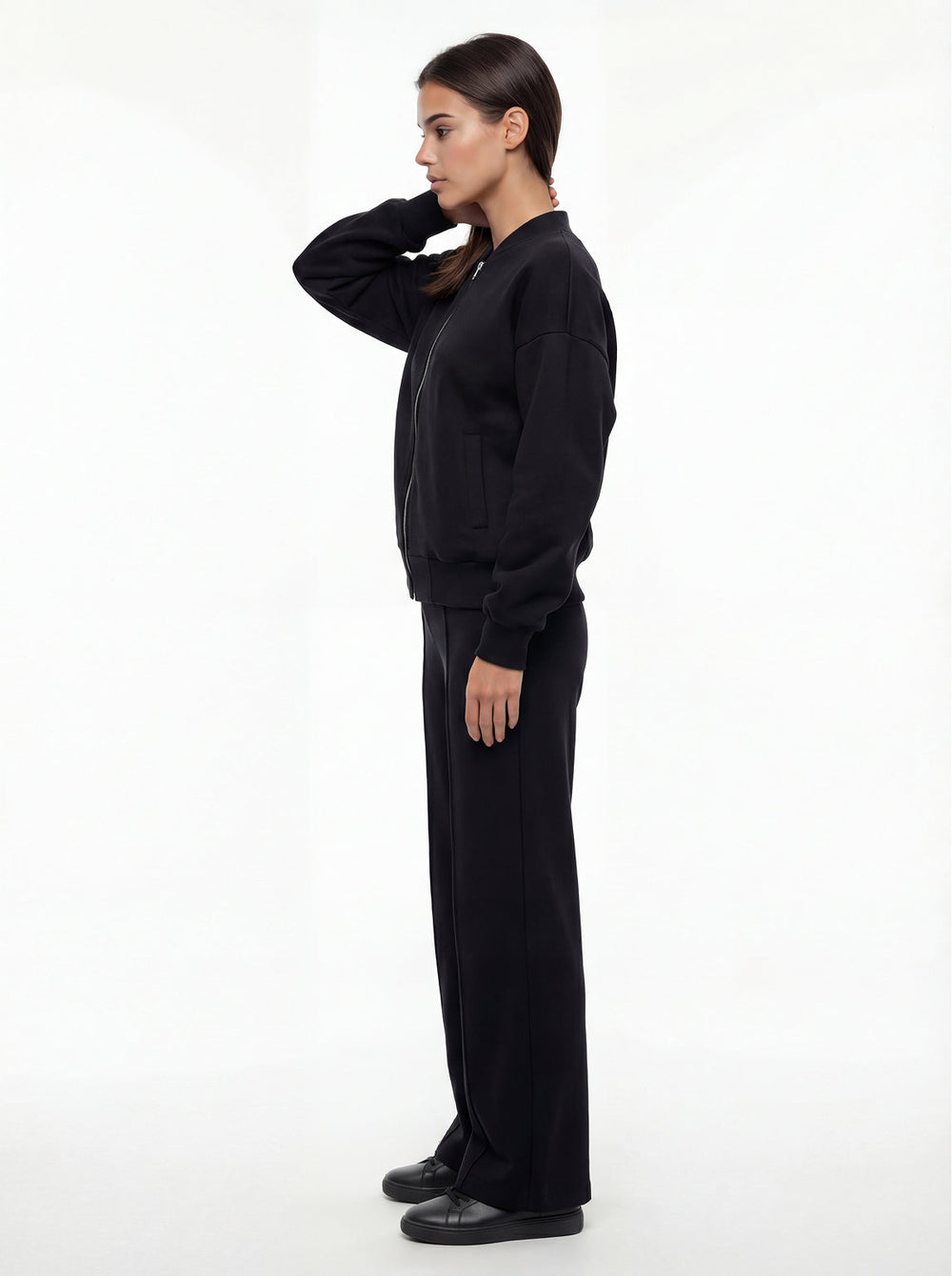 Black Bomber & Palazzo Set