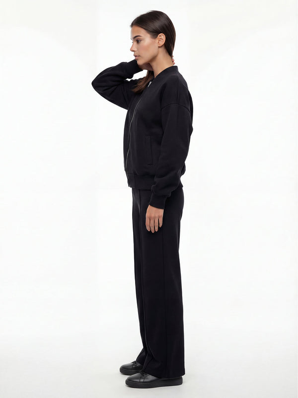 Black Bomber & Palazzo Set