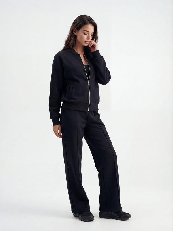 Black Bomber & Palazzo Set