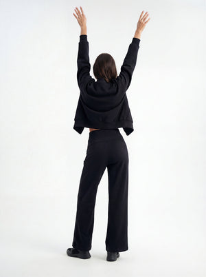 Black Bomber & Palazzo Set