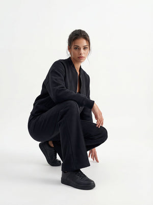 Black Bomber & Palazzo Set