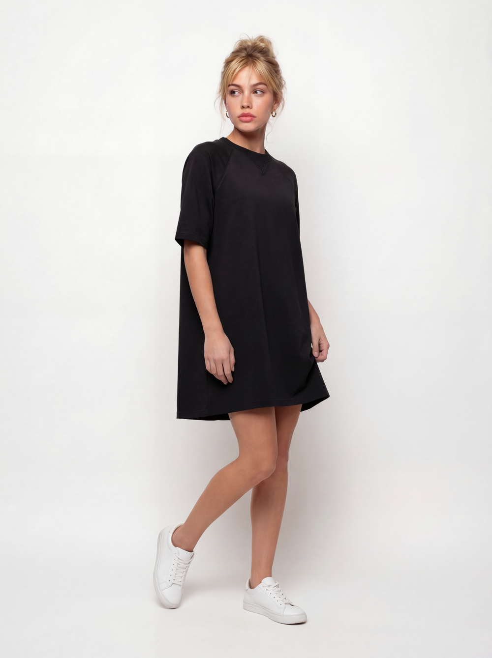 Lea Black T-shirt Dress