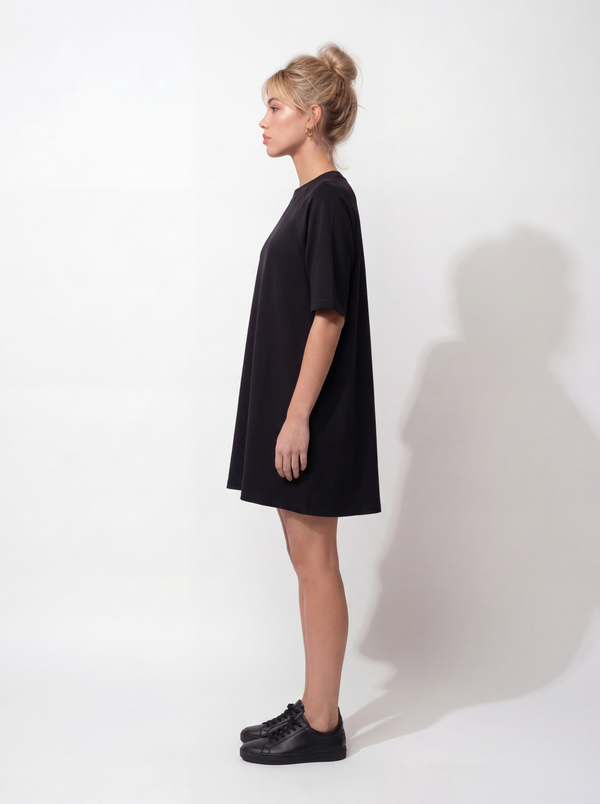 Lea Black T-shirt Dress