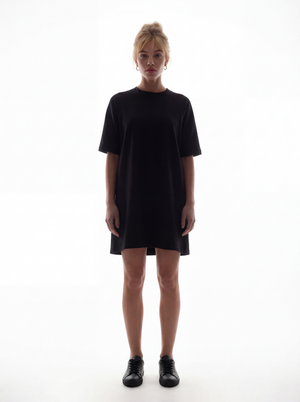 Lea Black T-shirt Dress