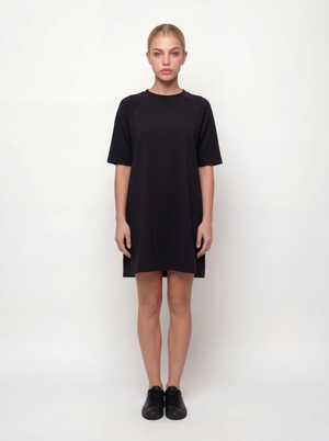 Lea Black T-shirt Dress