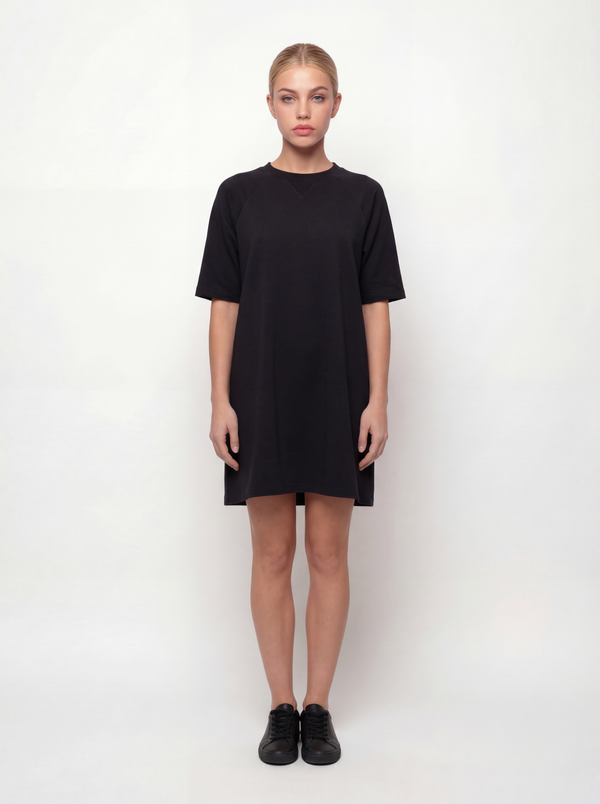 Lea Black T-shirt Dress