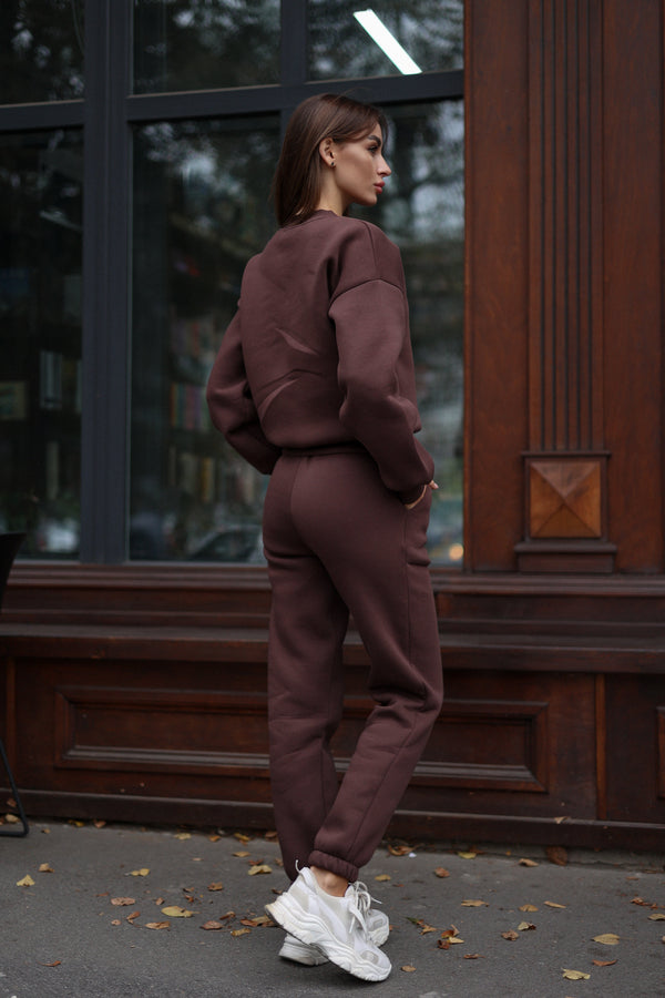 Chocolate Sweatshirt & Jogger Set