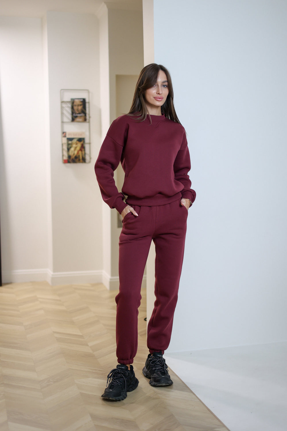Bordo Sweatshirt & Jogger Set