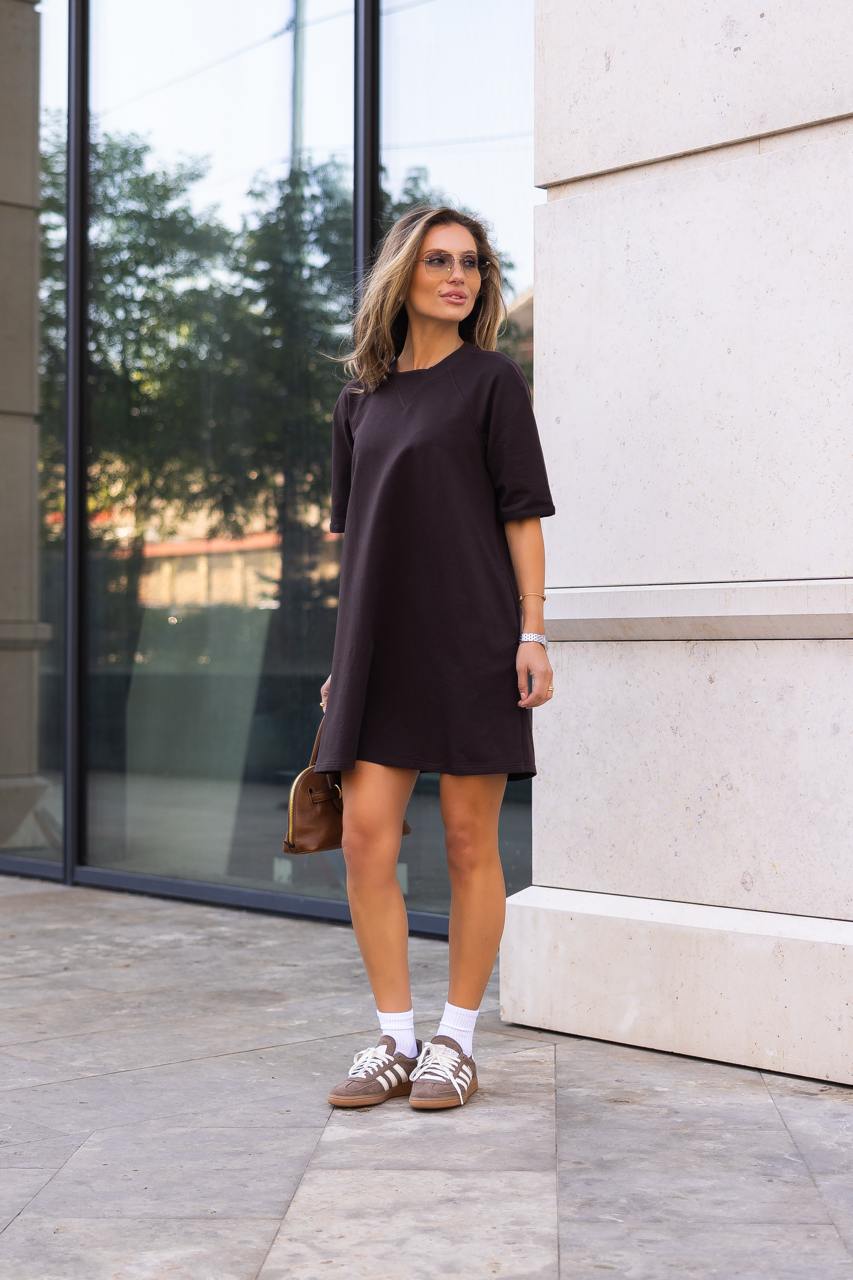 Lea Chocolate T-shirt Dress