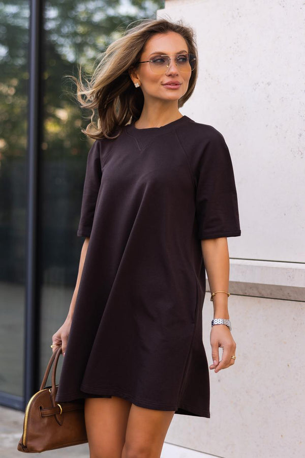 Lea Chocolate T-shirt Dress