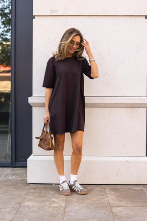 Lea Chocolate T-shirt Dress